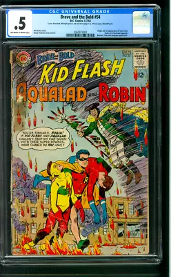 Buy Brave And The Bold 54 CGC .5 Origin 1st Appearance Teen Titans 6/1964 • 159.32£