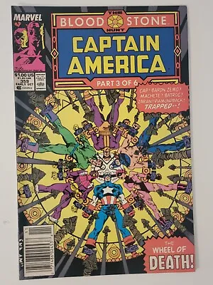 Buy Captain America #359 Marvel Comics 1989 Newsstand Variant 1st App Crossbones • 3.95£