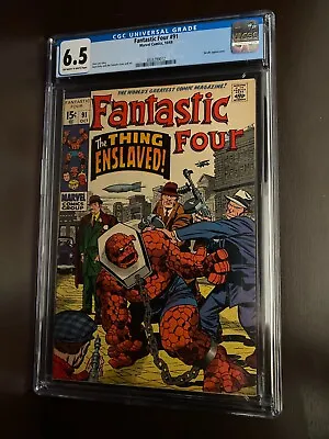 Buy Fantastic Four #91 (1969) / CGC 6.5 / Skrulls Appearance / Silver Age Comic • 46.65£