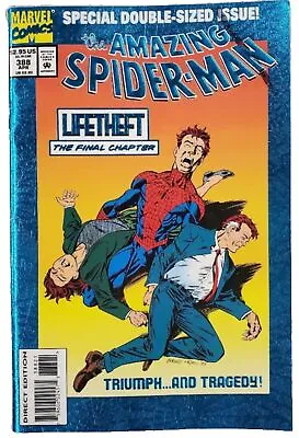 Buy Marvel Comic Book Amazing Spider Man Foil Cover Lifetheft Double Sized 1994 #388 • 16.07£
