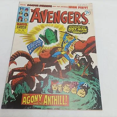 Buy The Avengers Comic #59 November 2nd, 1974 [Ex] Ant-Man, Iron Man & Iron Fist ... • 4.25£