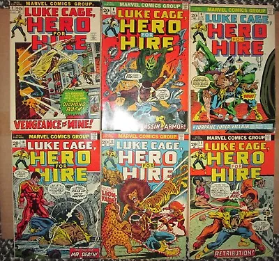 Buy Luke Cage Hero For Hire 2,6,8,10,13,14 NICE 1st SERIES POWER MAN 1972 Marvel Lot • 205.52£
