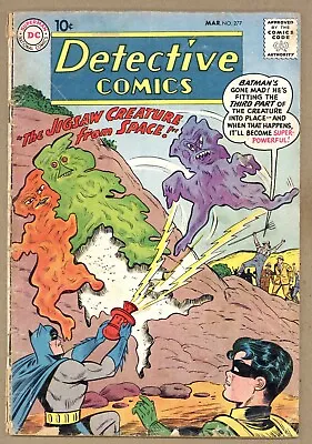 Buy Detective Comics 277 (FRG) Batman, Robin, Moth, Martian Manhunter! 1960 DC V626 • 35.63£