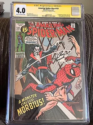 Buy Amazing Spider-Man #101 1971 CGC 4.0 SS **Signed Roy Thomas** 1st App Morbius • 258.16£