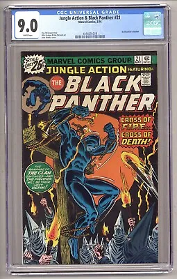Buy Jungle Action 21 (CGC 9.0) Black Panther Ku Klux Klan Storyline 1976 Marvel P131 • 95.16£