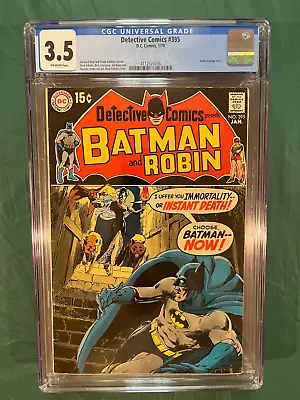 Buy Detective Comics #395 CGC 3.5 1970 Robin Backup Story Neal Adams New Case! • 96.07£