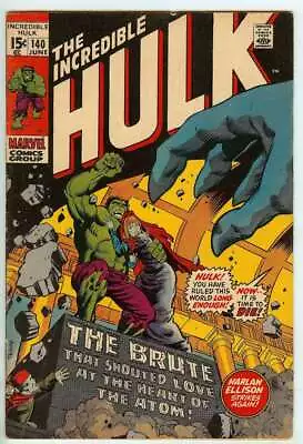 Buy Incredible Hulk #140 6.0 // 1st Appearance Jarella Marvel Comic 1971 • 42.89£