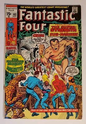 Buy Fantastic Four #102 Comic Book  Magneto ~ Sub-Mariner ~  Stan Lee ~ Jack Kirby  • 23.27£