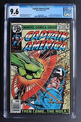 Buy Captain America #230 Vs HULK 1979 Marvel Man MOONSTONE Alcatraz Vamp CGC 9.6 • 139.03£