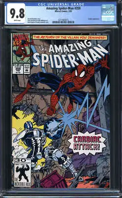 Buy Amazing Spider-man #359 Cgc 9.8 White Pages // Marvel Comics 1992 • 94.62£