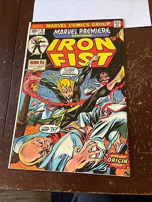 Buy Marvel Premiere #15, VF+ 8.5, 1st Appearance Iron Fist Marvel Value Stamp Intact • 258.19£