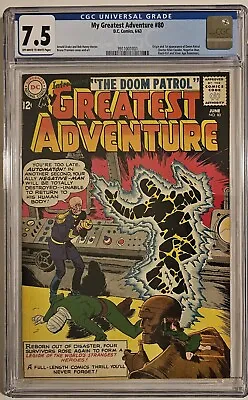 Buy My Greatest Adventure #80 Cgc 7.5 Ow/wh Pages   1st App Doom Patrol 1963 • 1,248.08£