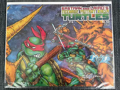 Buy Teenage Mutant Ninja Turtles 6 Full Page Cover Signed Peter Laird & KevinEastman • 143.83£