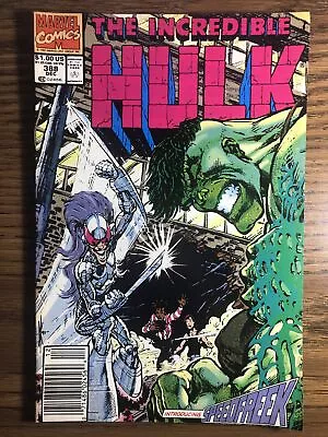 Buy The Incredible Hulk 388 Newsstand 1st App Speedfreek Marvel Comics 1991 A • 12.57£