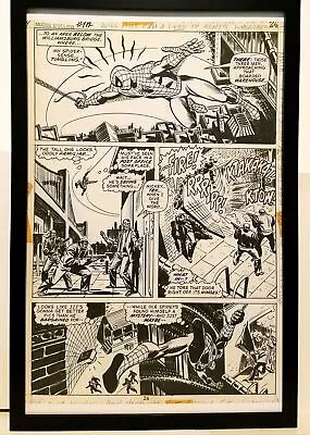 Buy Amazing Spider-Man #112 Pg. 26 John Romita 11x17 FRAMED Original Art Poster Marv • 47.35£