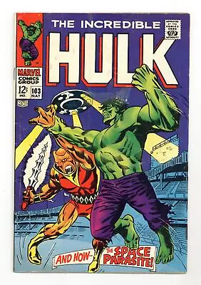 Buy Incredible Hulk #103 GD/VG 3.0 1968 • 19.07£