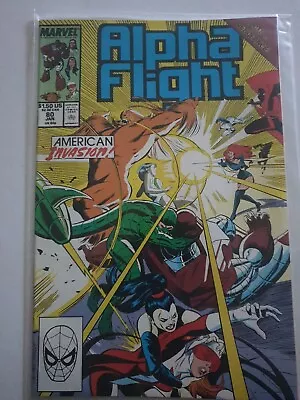 Buy Alpha Flight #80 Marvel Comics Jan 1990 NM Condition + Bagged Acts Of Vengeance  • 1.99£