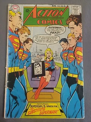 Buy Action Comics #366 (Aug 1968, DC) Superman And Supergirl GD/VG Silver Age • 3.95£