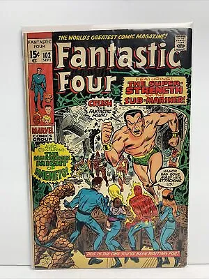 Buy Fantastic Four #102 Submariner, Magneto - Jack Kirby - 1970 Marvel Comics • 15.74£