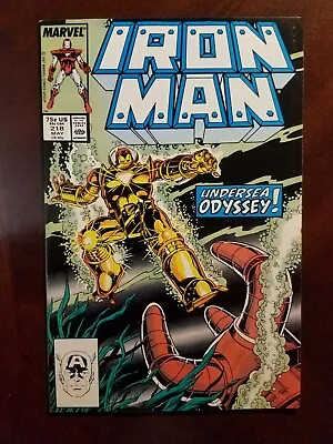 Buy Iron Man #218 1st Appearance Of Iron Man's Deep Sea Armor (Mark VI)  1987 • 5.51£
