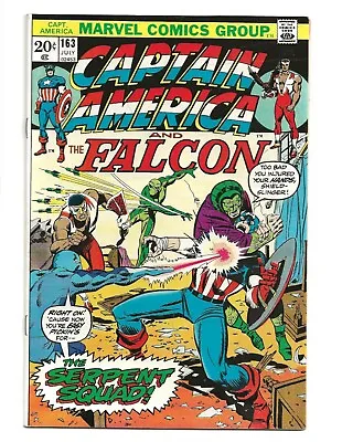 Buy Captain America #163 (1973) 1st App. Of Serpent Squad High Grade VF/NM 9.0 • 79.06£