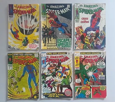 Buy Amazing  Spider-Man 61, 55, 68 Annual 4, 5, 6 Marvel Comics Silver Age  • 170.78£