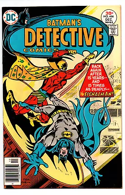 Buy Detective Comics #466 Newsstand - Batman - Signalman - 1976 - FN/VF • 11.87£