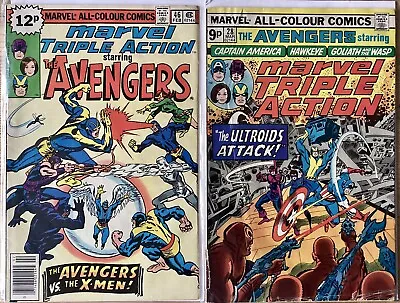 Buy Marvel Triple Action #28 46, The Avengers, 2 Issue Bundle, Marvel, 1976/79, • 6.99£