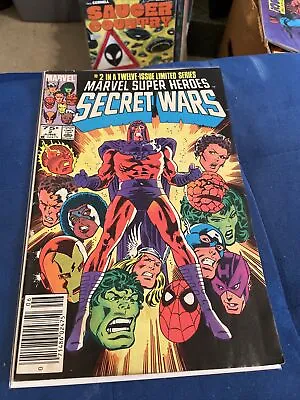 Buy Marvel Super-Heroes Secret Wars #2 Newsstand Marvel 1984 Magneto Cover Comic • 9.48£