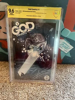 Buy Image 25th Anniversary Blind Box Variant God Country #1 CBCS 9.6 Cates Signed • 199.88£