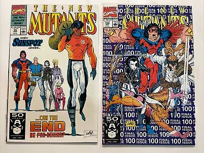 Buy New Mutants #99-100 (Lot Of 2) 1st Feral, Shatterstar & X-Force 1st Print Marvel • 13.58£