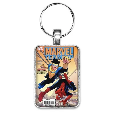Buy Marvel Team-Up #14 SPIDER-MAN Meets INVINCIBLE Cover Key Ring Or Necklace Comic • 10.39£