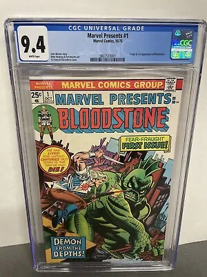 Buy Marvel Presents #1 CGC 9.4 1st App Of Bloodstone • 82.78£