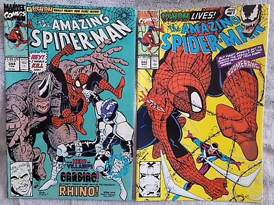 Buy 2x Amazing Spider-Man Issues 344 & 345 Originals From Marvel 1990 • 12.99£