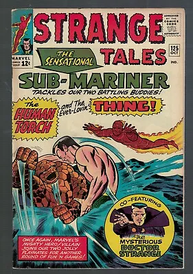 Buy Marvel Comics Strange Tales 125 FN 6.0   Dr Strange Fantastic Four 1963 Plantman • 89.99£