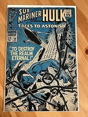 Buy TALES TO ASTONISH Sub-Mariner And HULK #98 (1967) Marvel Silver Age • 39.97£