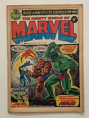 Buy Mighty World Of Marvel #24 KEY Reprints Daredevil #3. RARE MARVEL UK 1972. FN+ • 71.25£