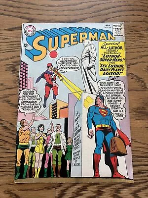 Buy Superman #168 (DC Comics 1964) Lex Luther As Defender! Vintage Silver Age FN • 35.97£