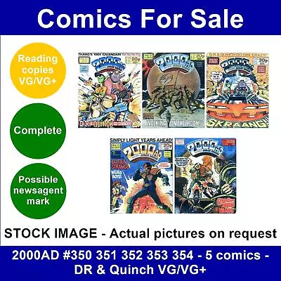 Buy 2000AD #350 351 352 353 354 - 5 Comics - DR & Quinch VG/VG+ • 13.99£