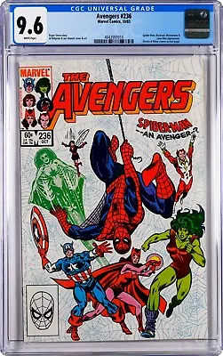 Buy Avengers #236 CGC 9.6 (Oct 1983, Marvel) Milgrom & Sinnott, Spider-Man, She-Hulk • 87.95£