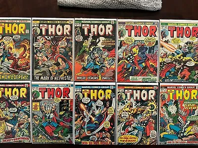 Buy Mighty Thor Lot Of 10 #204,205,207,208,211-214,216,217 Marvel Bronze Age • 75.20£