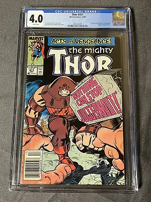 Buy Thor 411 Cgc 4.0 White Pages 1st Appearance Of The New Warriors • 39.42£