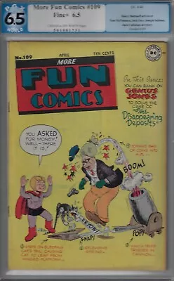 Buy More Fun Comics  #109 -pgx 6.5   -1946  Dc Comic-genius Jones • 199.08£