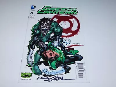 Buy Green Lantern #45 Neal Adams SIGNED Monsters Of The Month Variant DC 2015 • 50.25£