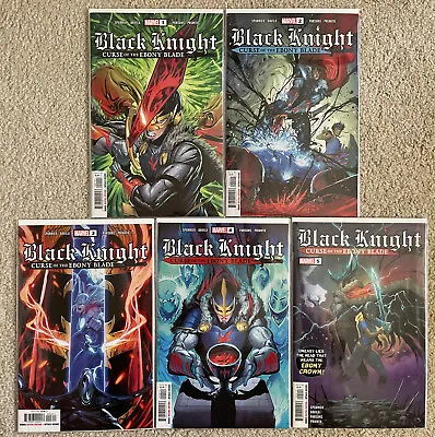 Buy Black Knight Curse Of The Ebony Blade 1-5 Complete Series Set 2021 Marvel Comics • 23.79£