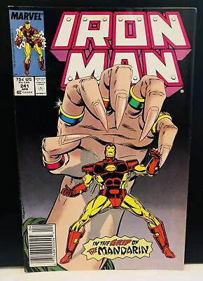 Buy Iron Man #241 Comic , Marvel Comics Newsstand, The Manderin App • 5.88£