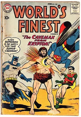 Buy Vintage WORLD'S FINEST #102 (June 1959) SUPERMAN DC Comics BATMAN VG- 3.5 • 19.95£