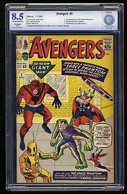 Buy Avengers #2 CBCS VF+ 8.5 (Restored) 1st Space Phantom Hulk Leaves! Jack Kirby! • 690.21£