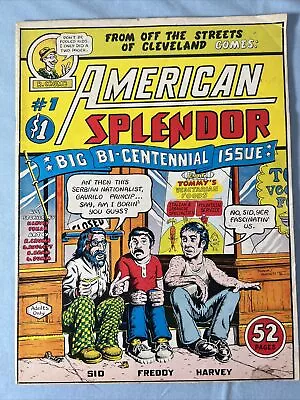 Buy American Splendor #1 (1976) 1st Print! Major Underground Key! HTF! Pekar/Crumb! • 197.18£