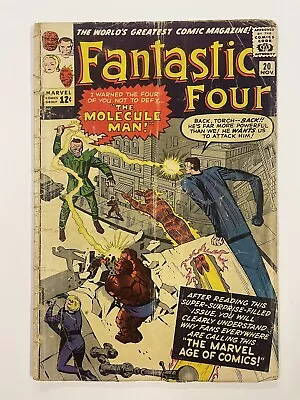 Buy Fantastic Four #20. Nov 1963. Marvel. Pr. 1st App Molecule Man! 2nd Watcher App! • 100£